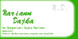 mariann dajka business card